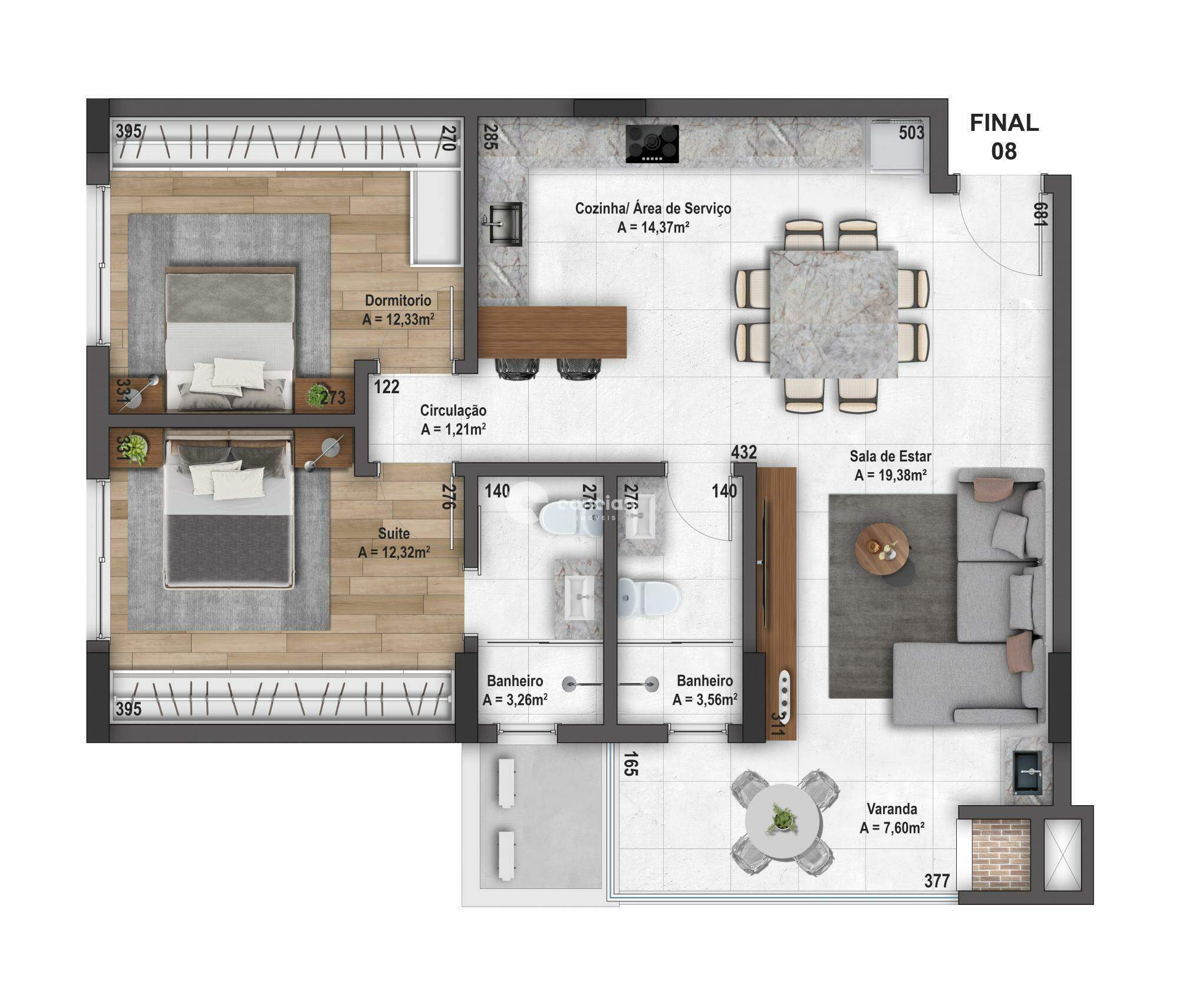 Apartamento à venda no Nossa Senhora do Rosário: 