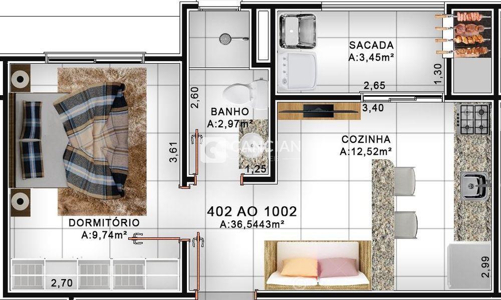 Apartamento à venda no Centro: 