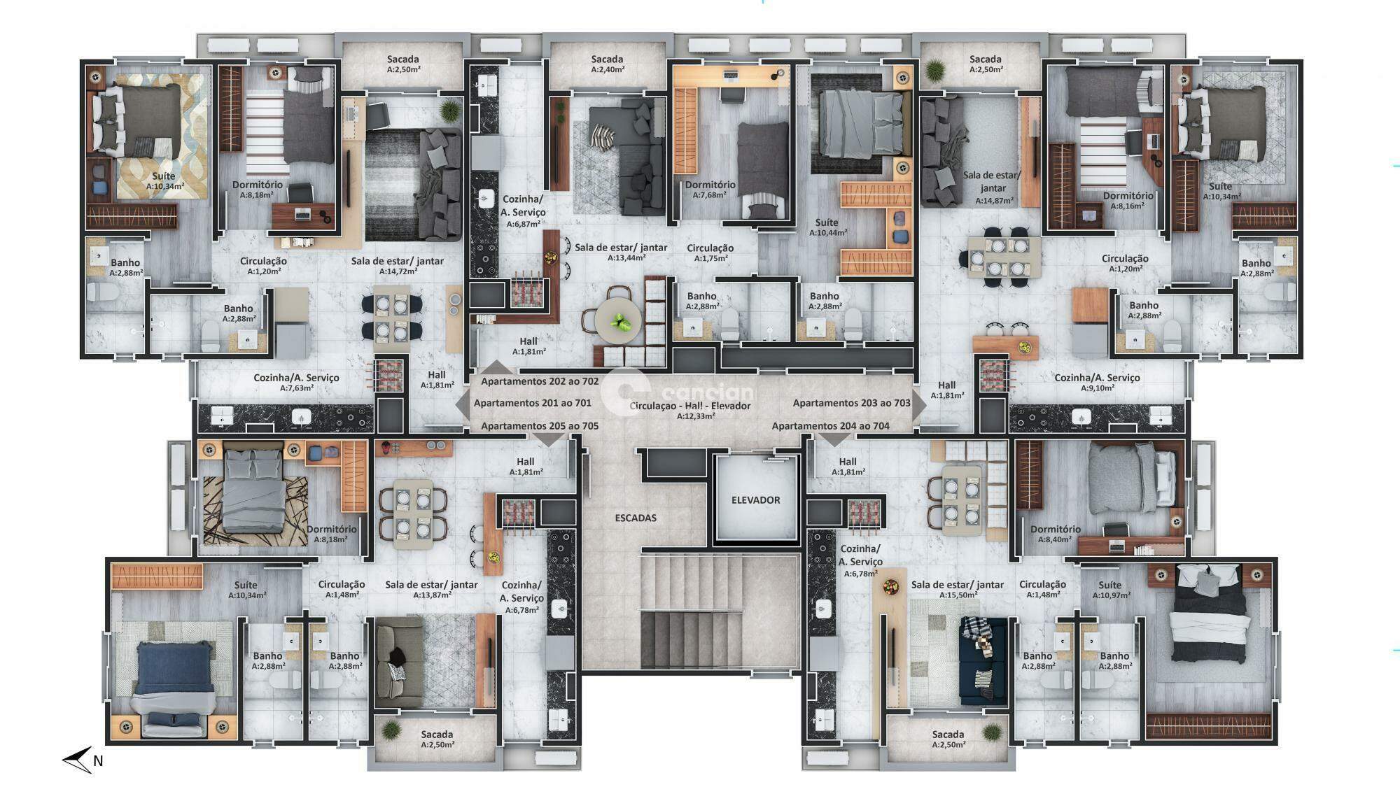 Apartamento à venda no São José: 