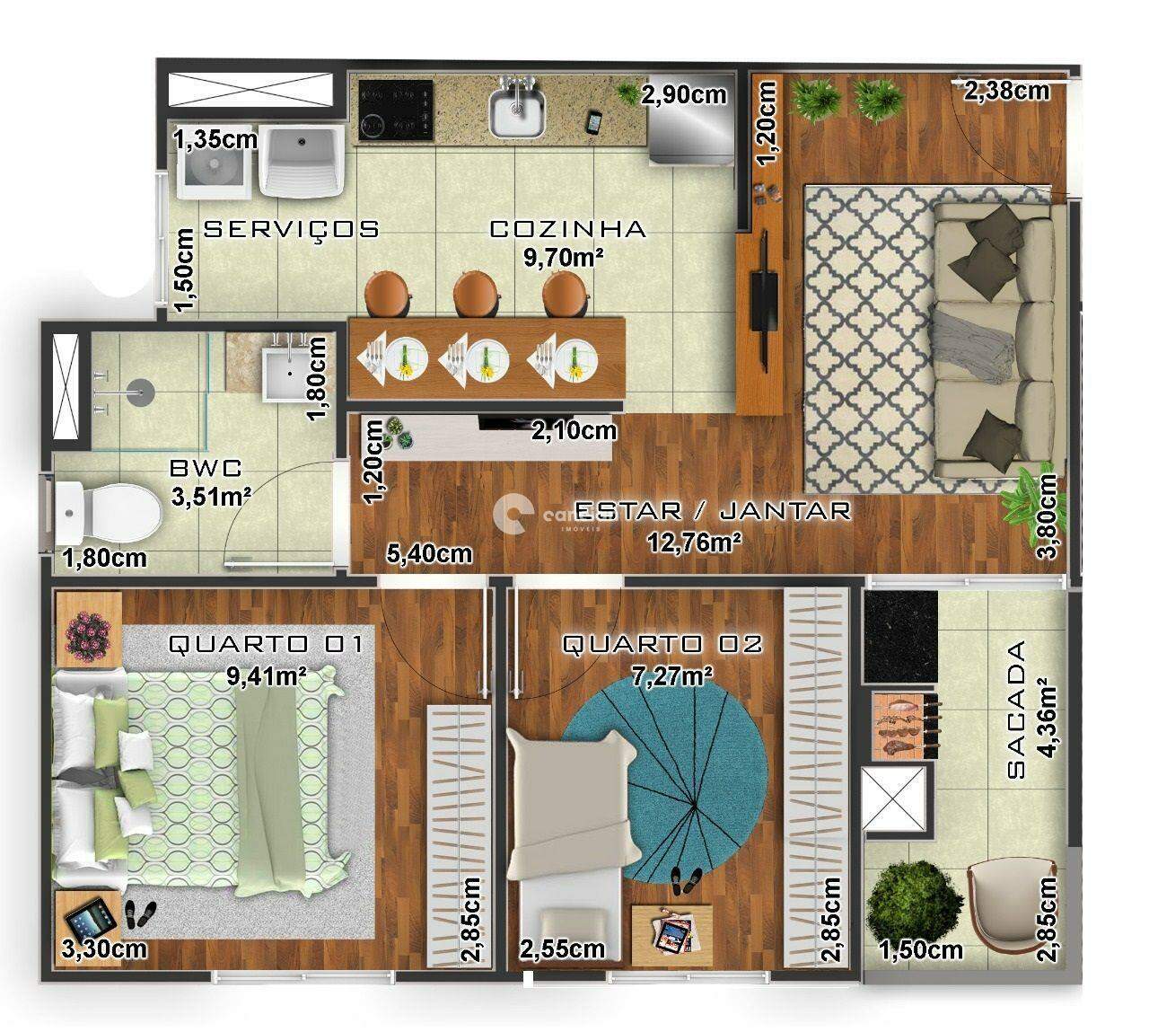 Apartamento à venda no Camobi: 