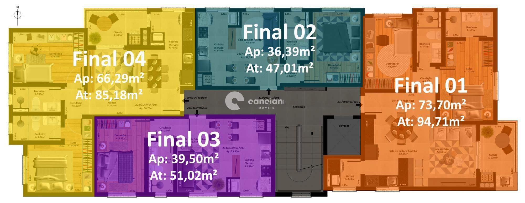 Apartamento à venda no Camobi: 