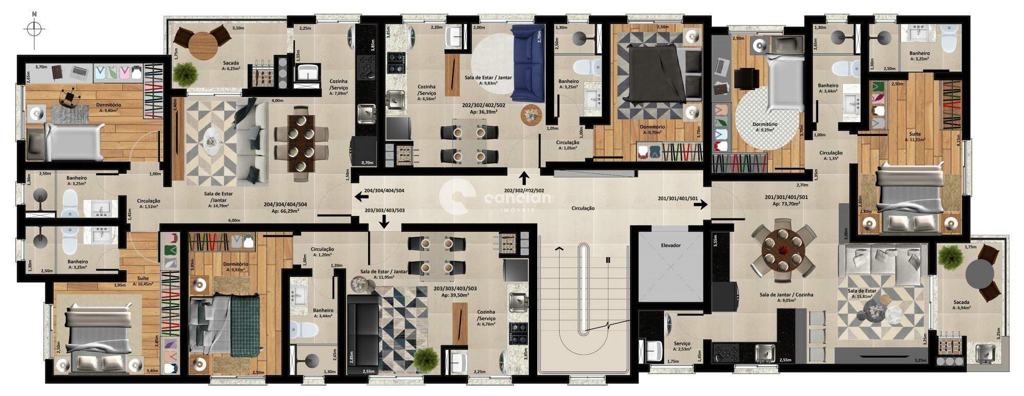 Apartamento à venda no Camobi: 