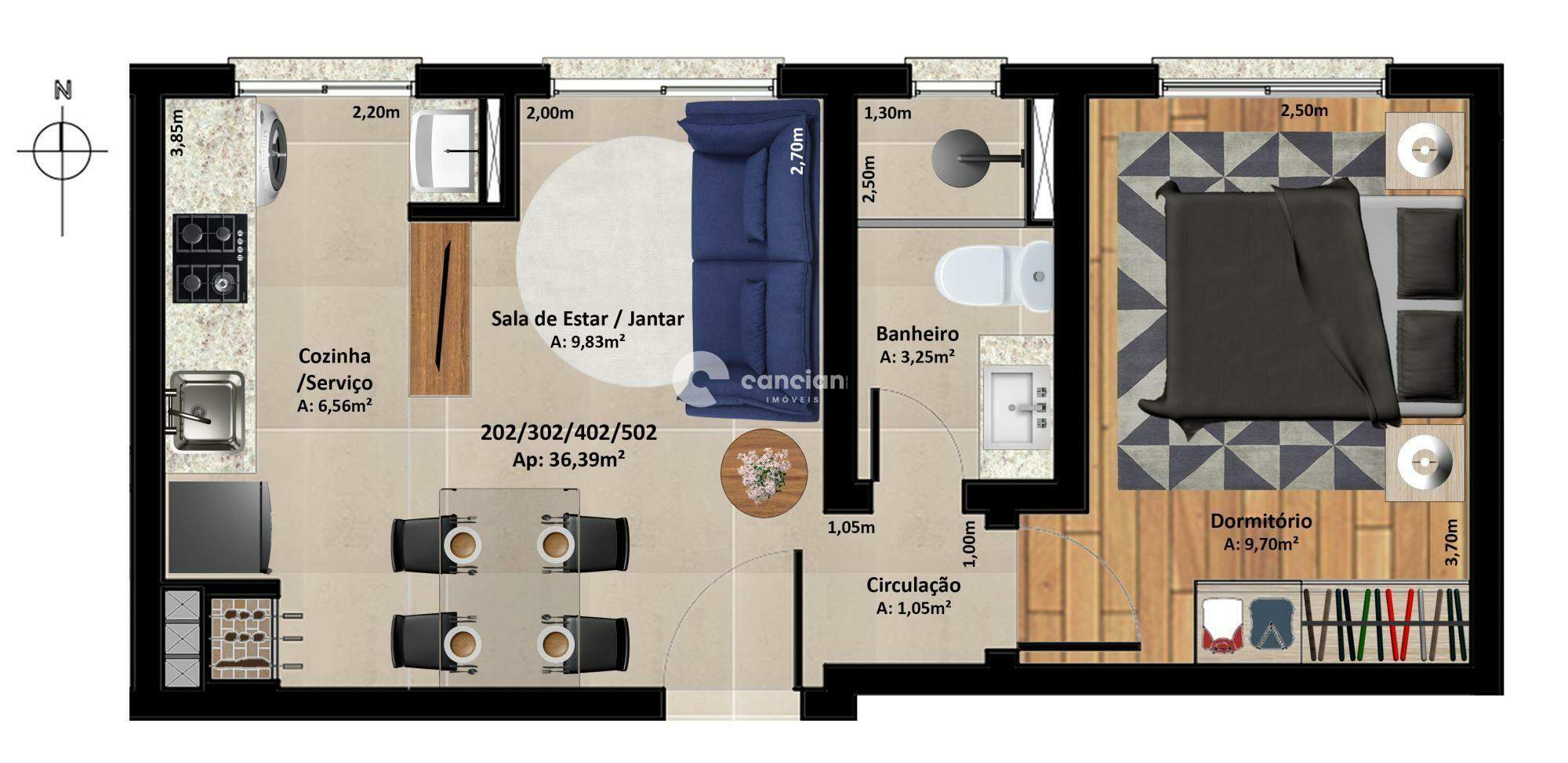 Apartamento à venda no Camobi: 