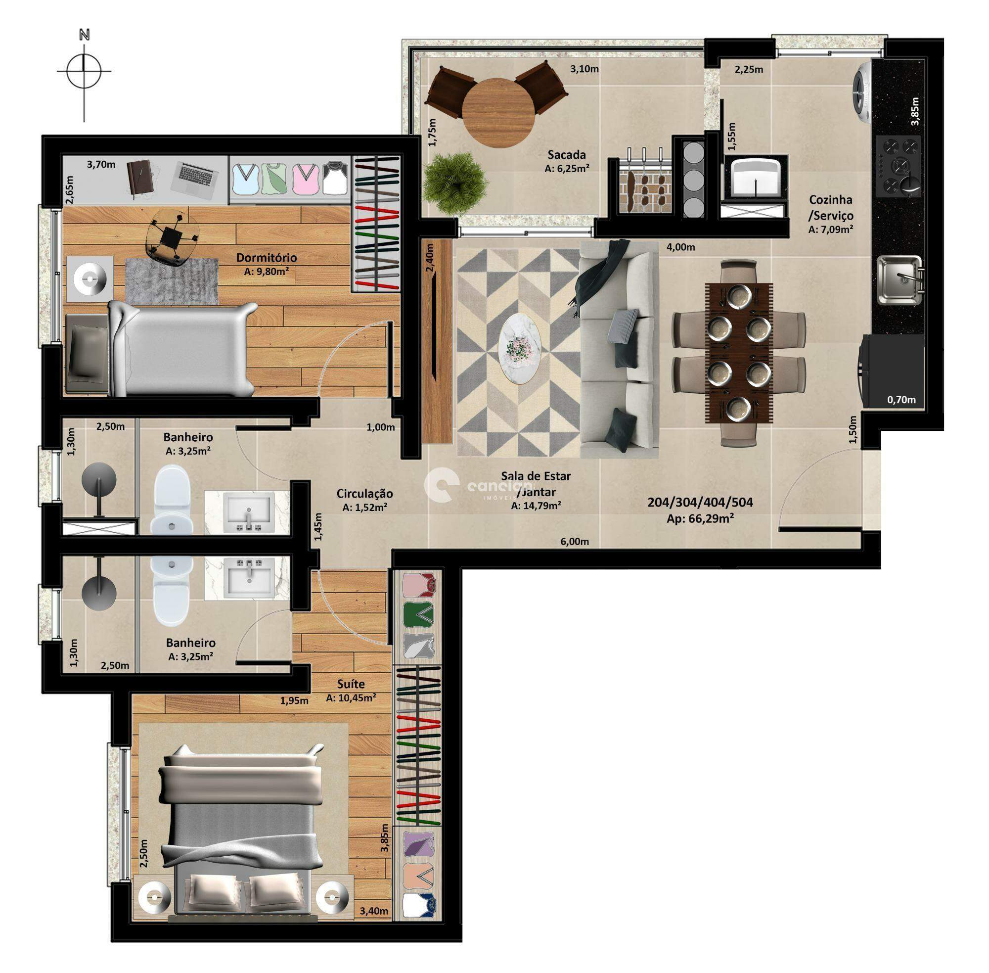Apartamento à venda no Camobi: 