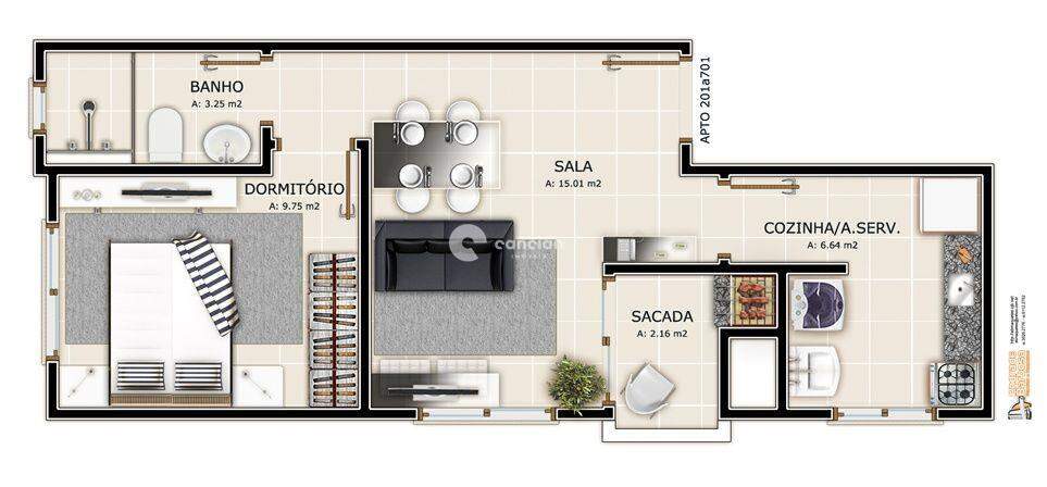 Apartamento à venda no Nossa Senhora do Rosário: 