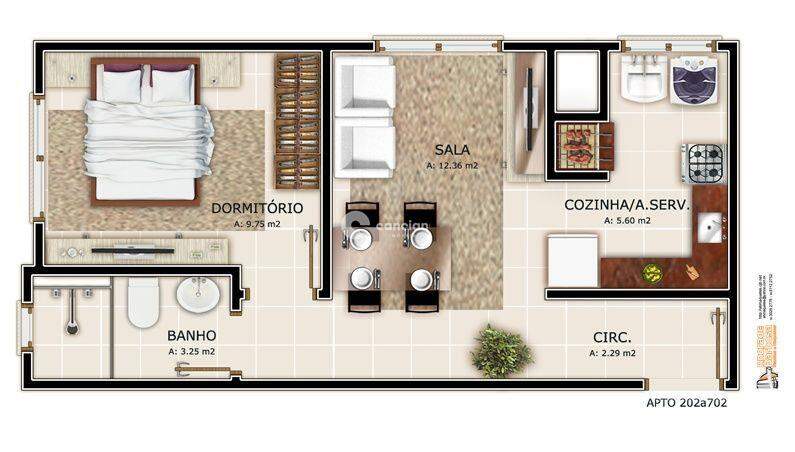 Apartamento à venda no Nossa Senhora do Rosário: 
