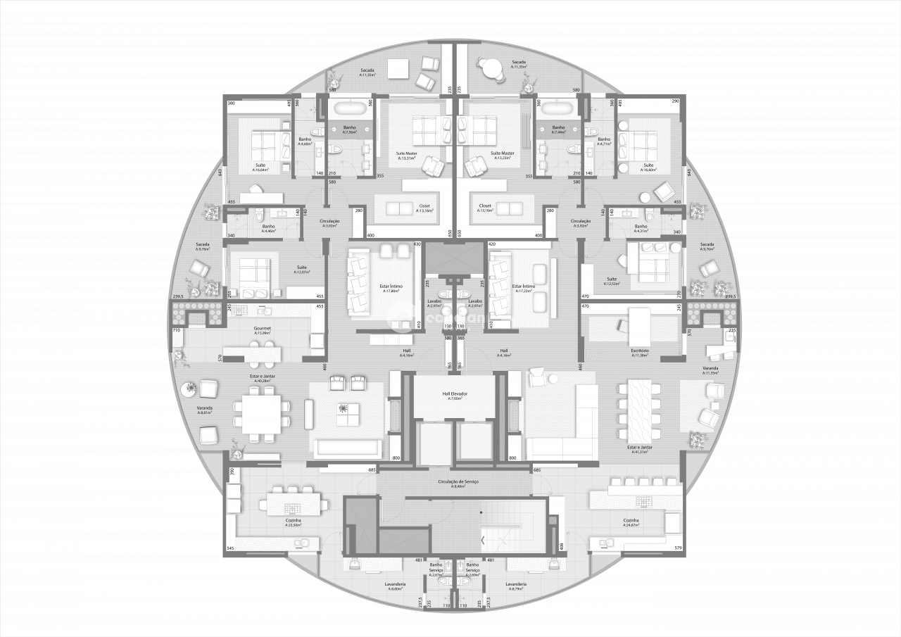 Apartamento à venda no Centro: