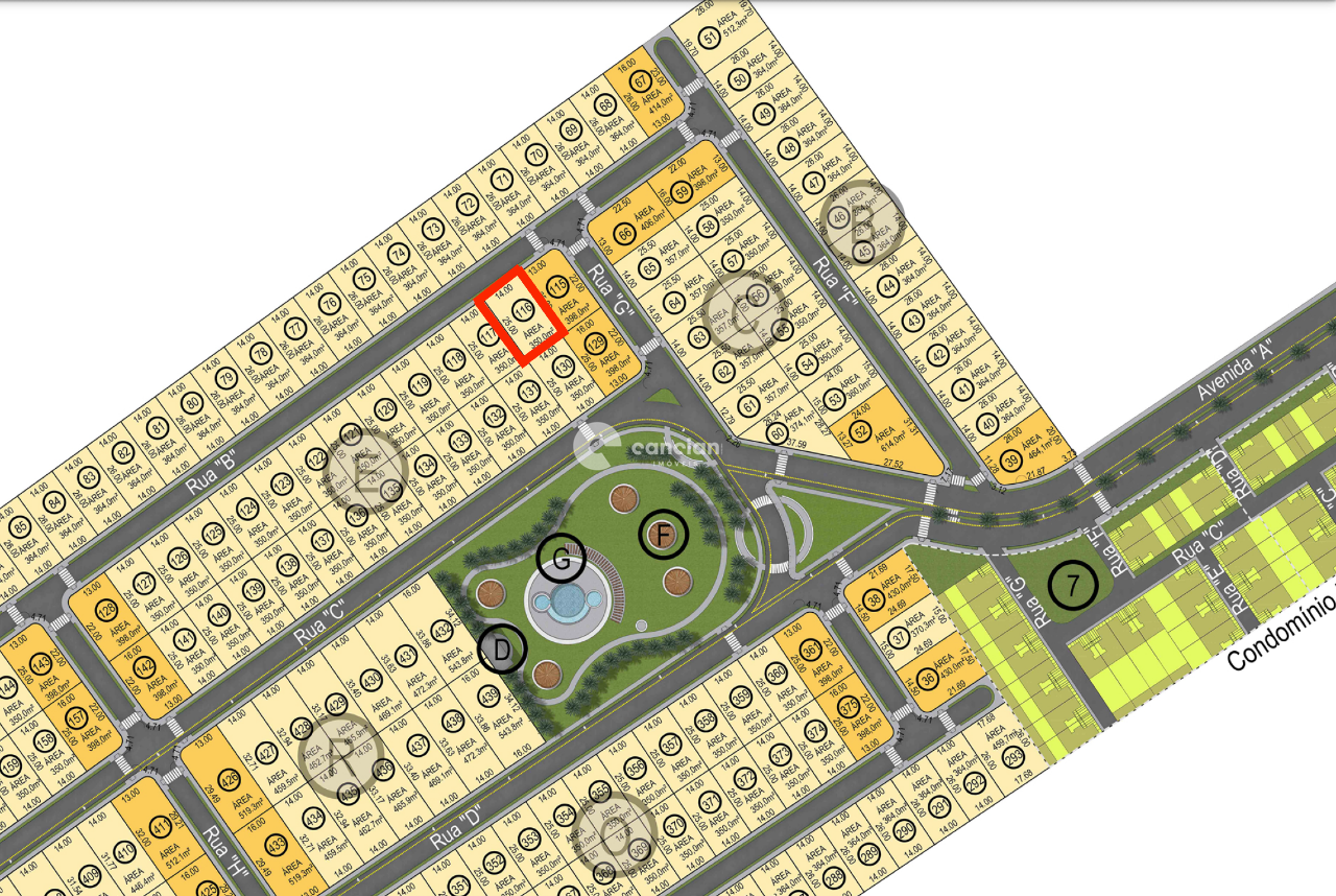 Terreno em condomínio à venda no Camobi: Localização mapa