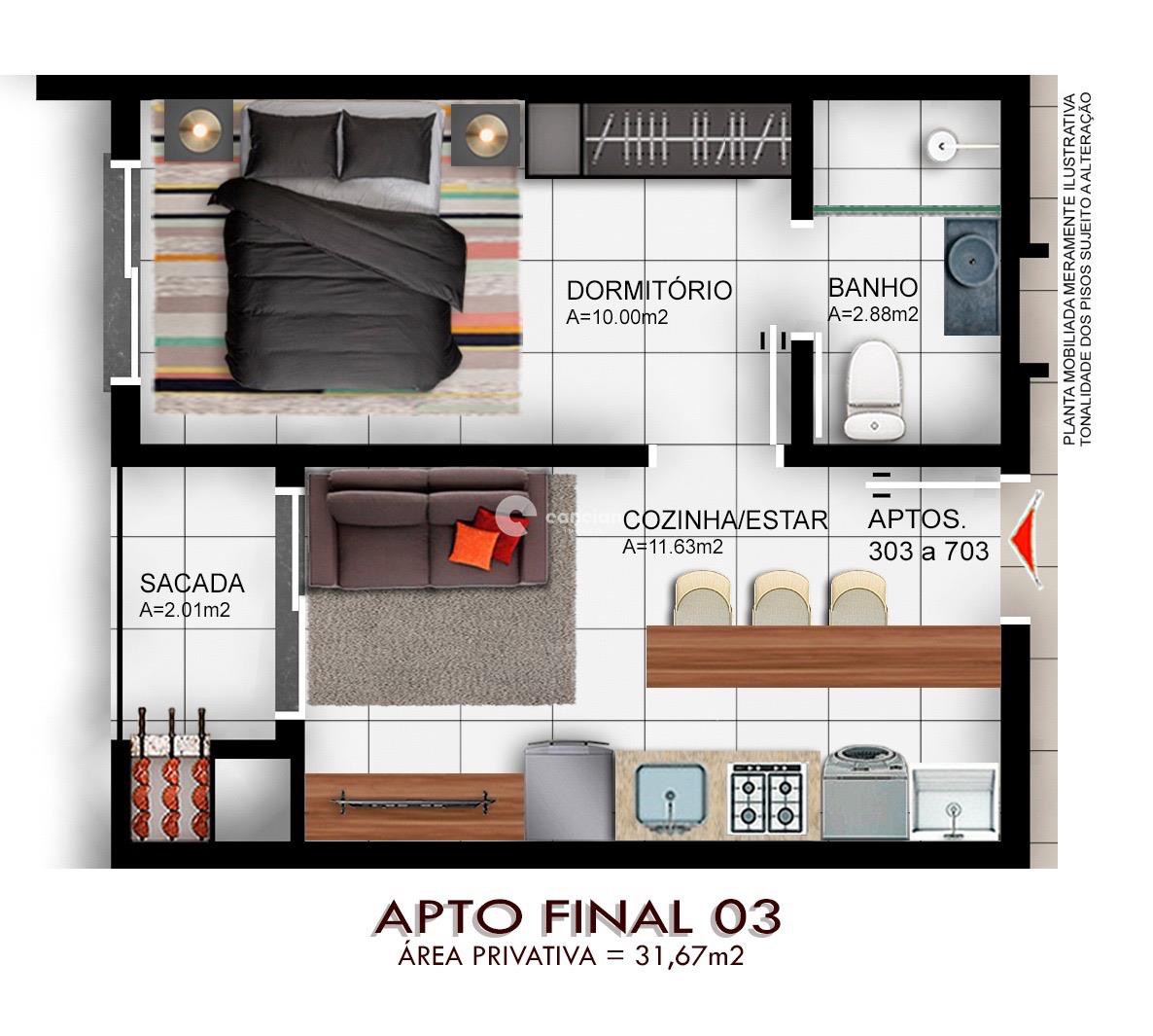 Apartamento à venda no Camobi: 