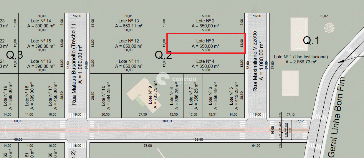 Terreno à venda no Centro: 