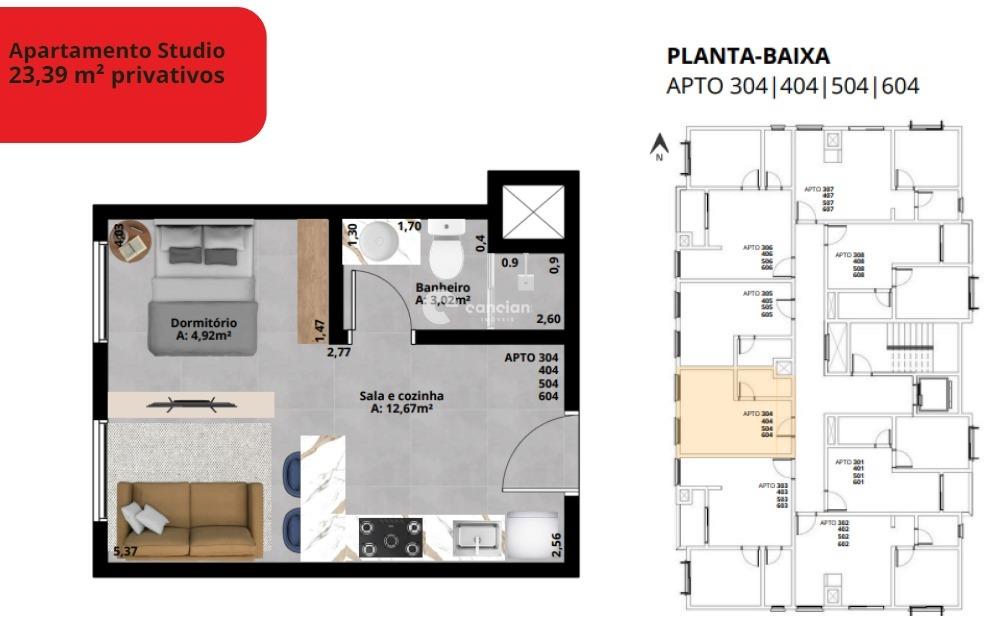 Apartamento à venda no Camobi: 