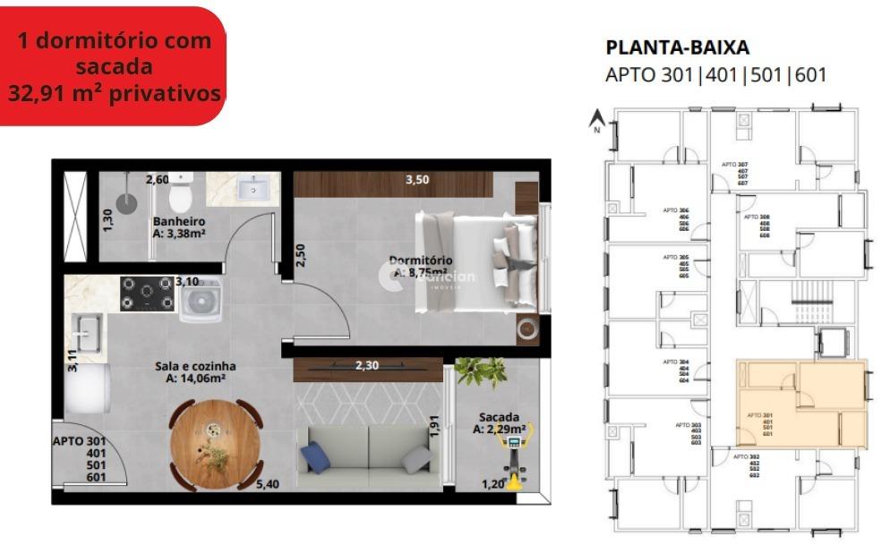 Apartamento à venda no Camobi: 