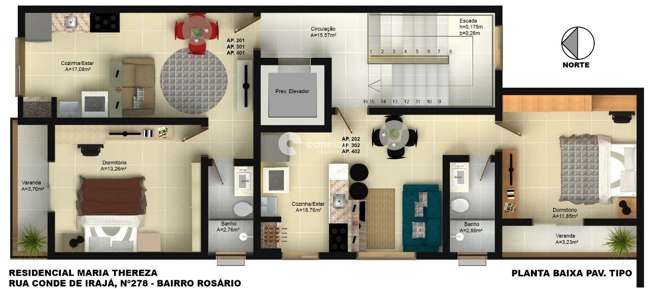 Apartamento à venda no Nossa Senhora do Rosário: 
