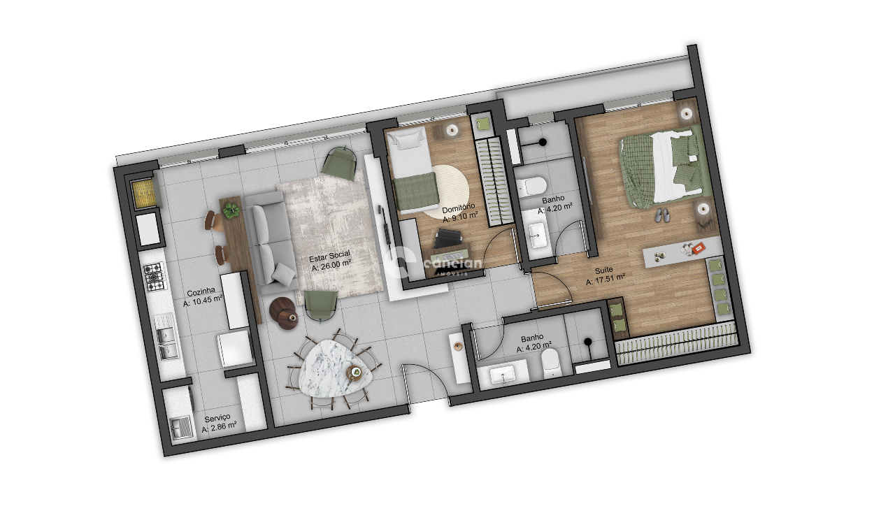 Apartamento à venda no Nossa Senhora de Lourdes: 