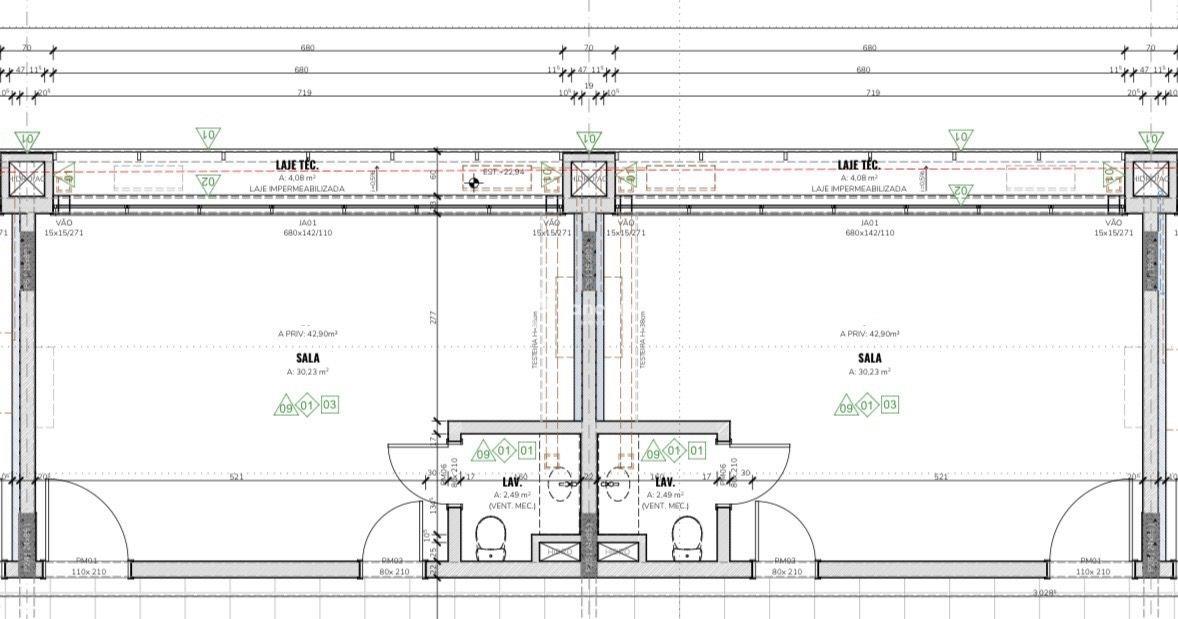 Sala Comercial para aluguel no Centro: 