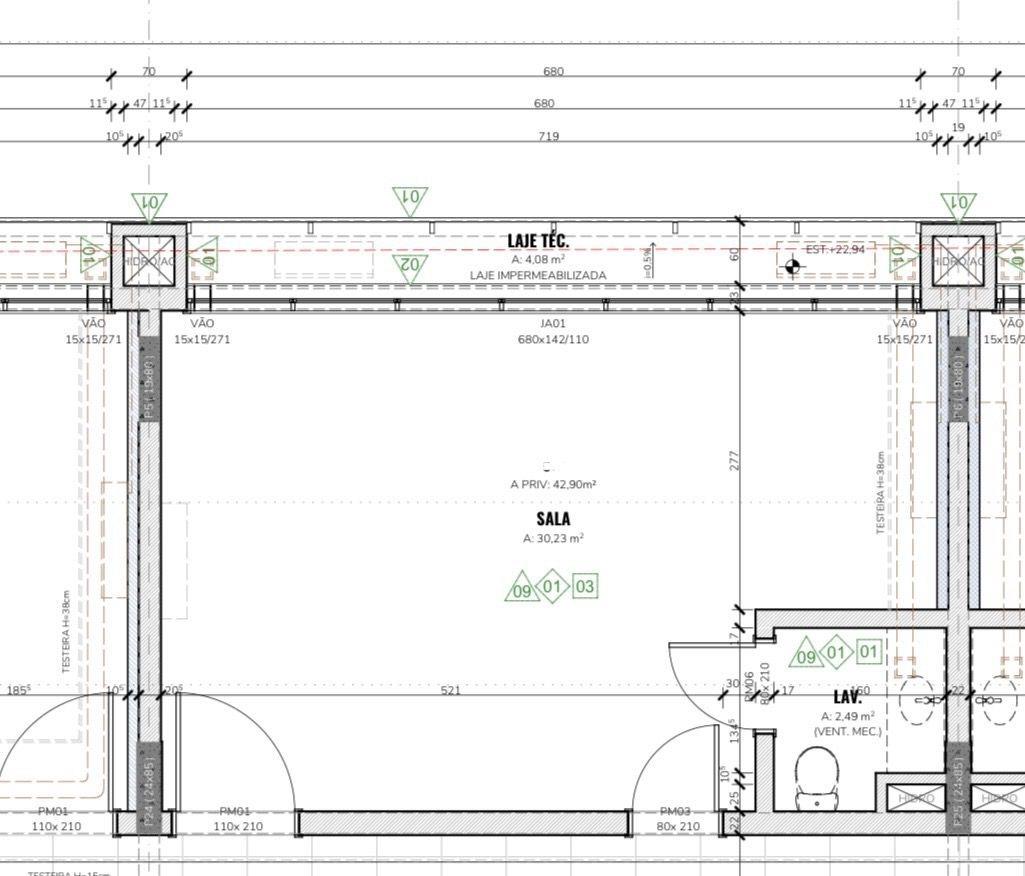 Sala Comercial para aluguel no Centro: 