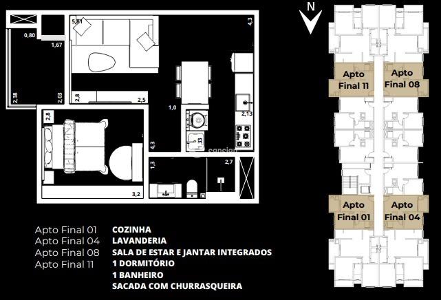 Apartamento à venda no Camobi: 