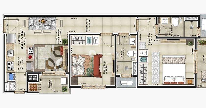 Apartamento à venda no Camobi: 