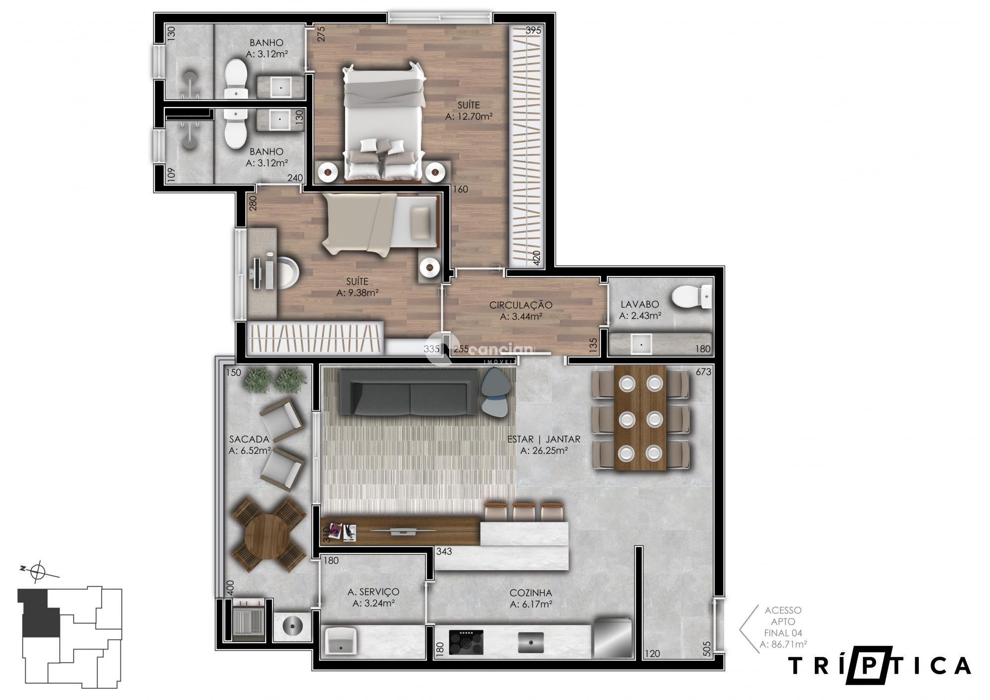 Apartamento à venda no Nossa Senhora de Fátima: 