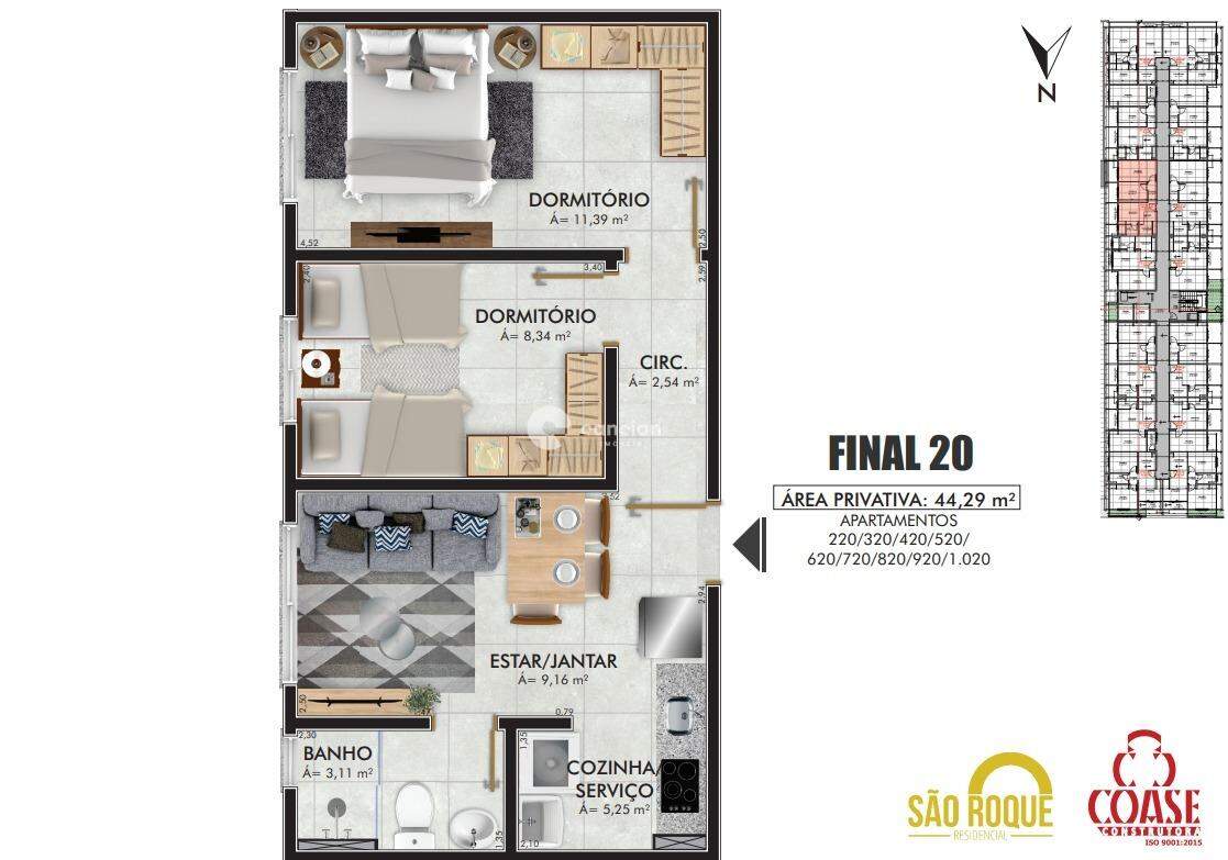 Apartamento à venda no Camobi: 