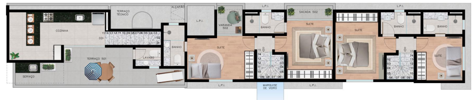 Apartamento com 2 quartos à venda no bairro Serra em Belo Horizonte