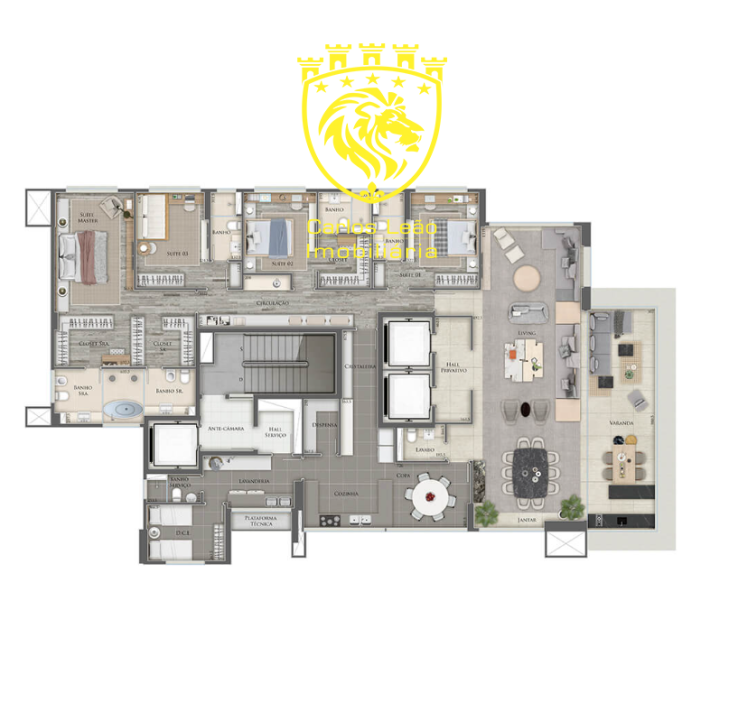 Apartamento à venda com 4 quartos, 360m² - Foto 5