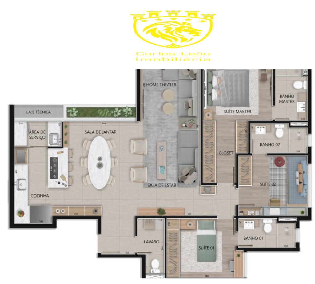 Apartamento com 3 dormitórios à venda em Belo Horizonte, no bairro Lourdes