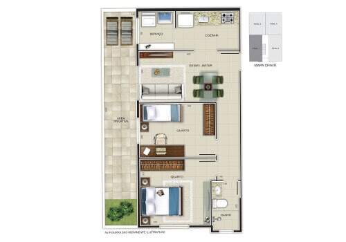 Apartamento à venda com 1 quarto, 50m² - Foto 2