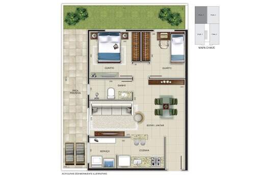 Apartamento à venda com 1 quarto, 50m² - Foto 3