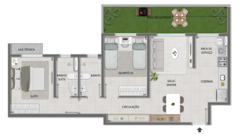Apartamento com 2 quartos à venda no bairro Jaraguá em Belo Horizonte
