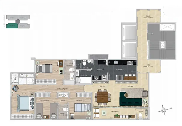 Apartamento, 4 quartos, 131 m² - Foto 18