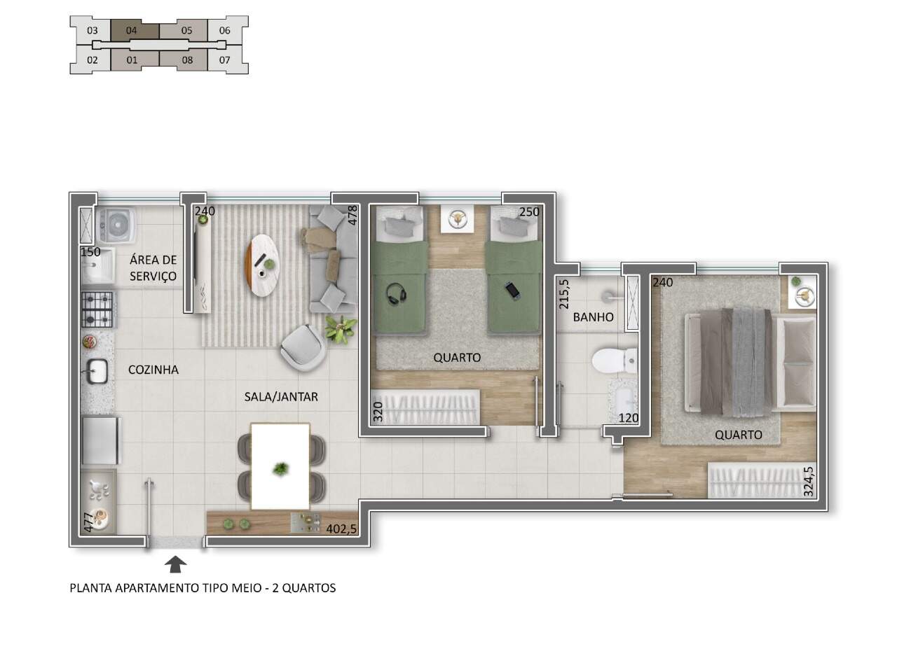 Apartamento, 2 quartos, 48 m² - Foto 5