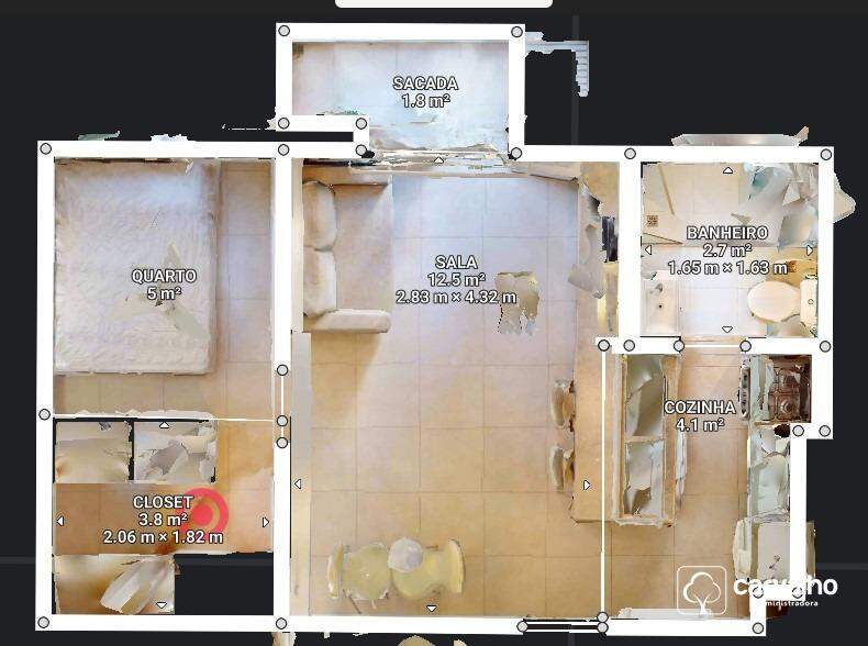 Apartamento à venda Copacabana com 34 m² , 1 quarto 1 vaga.: 