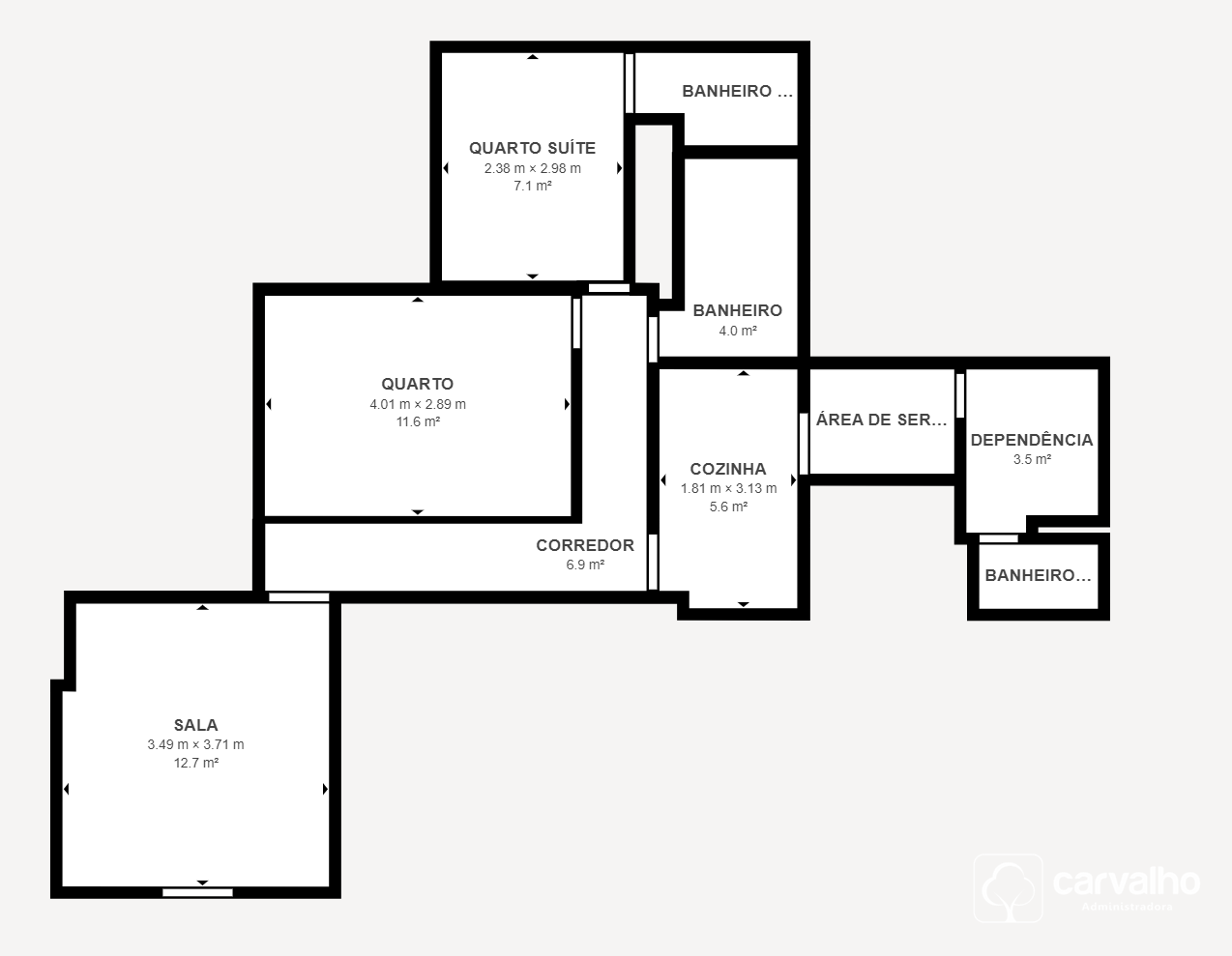 Apartamento à venda Copacabana com 71 m² , 2 quartos 1 suíte 1 vaga.: 
