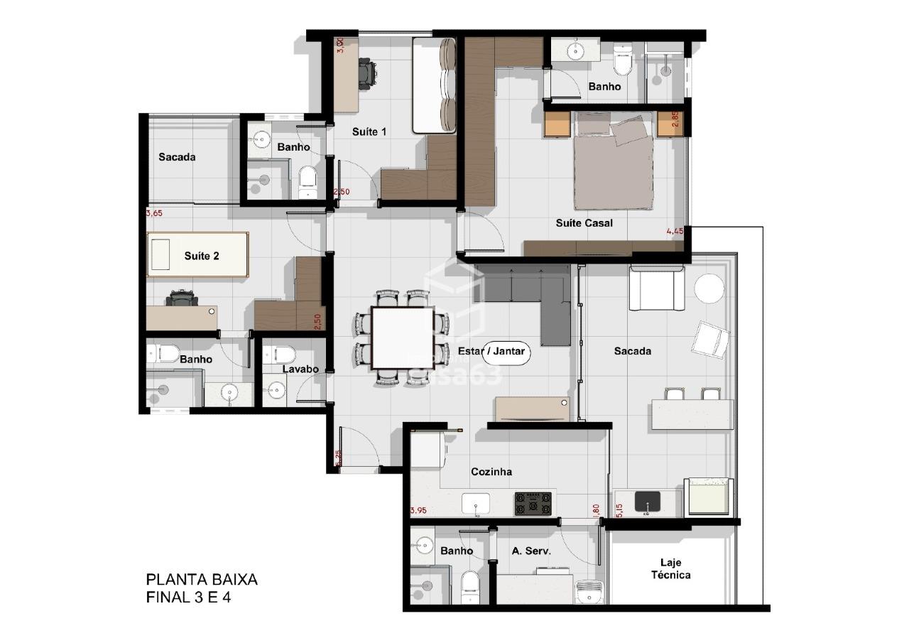 Apartamento à venda no Plano Diretor Sul: 