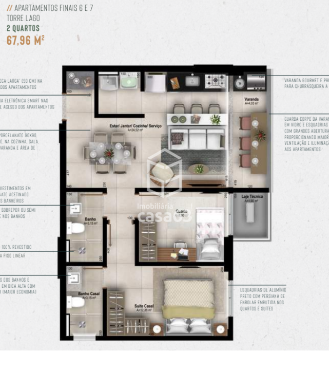 Foto 2 — Apartamento à venda, 2 quartos, 1 suíte, Plano Diretor Sul - Palmas/TO