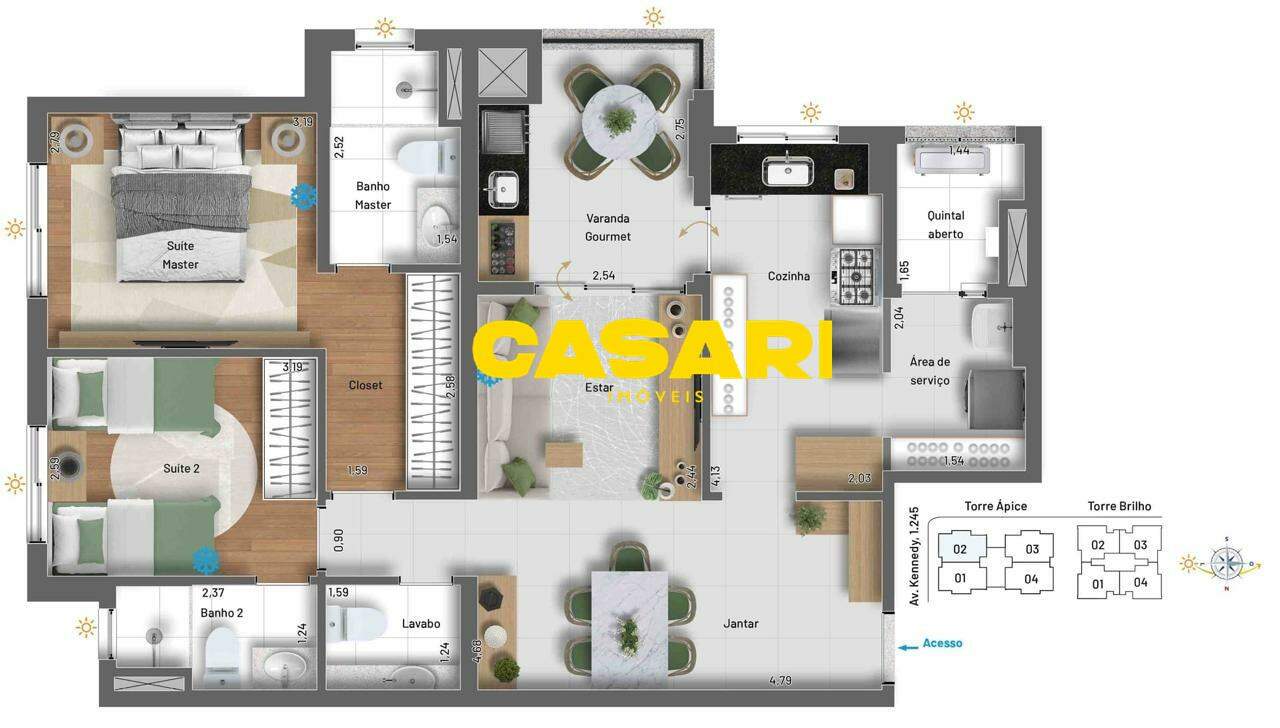 Apartamento para à venda no bairro Jardim do Mar, São Bernardo do Campo - Casari Imóveis: 