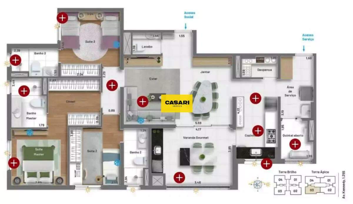Apartamento para à venda no bairro Jardim do Mar, São Bernardo do Campo - Casari Imóveis: 