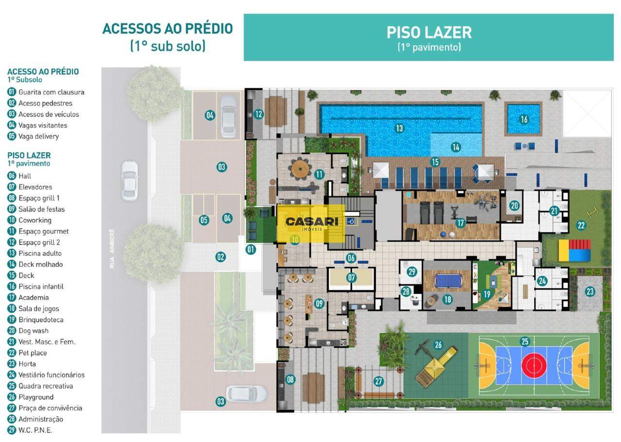 Apartamento para à venda no bairro Vila Curuçá, São Bernardo do Campo - Casari Imóveis: 