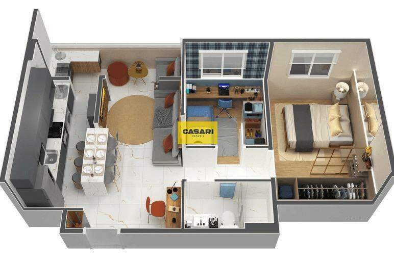 Apartamento para à venda no bairro Vila Curuçá, São Bernardo do Campo - Casari Imóveis: 