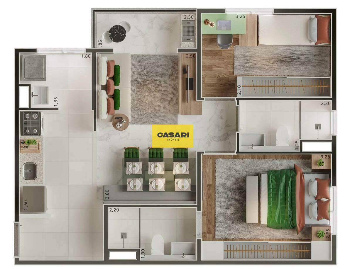 Apartamento para à venda no bairro Santa Terezinha, Santo André - Casari Imóveis: 
