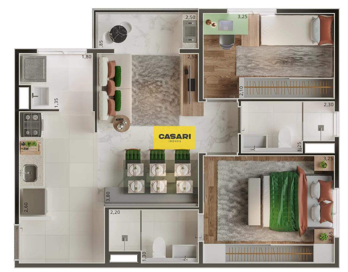 Apartamento para à venda no bairro Santa Terezinha, Santo André - Casari Imóveis: 