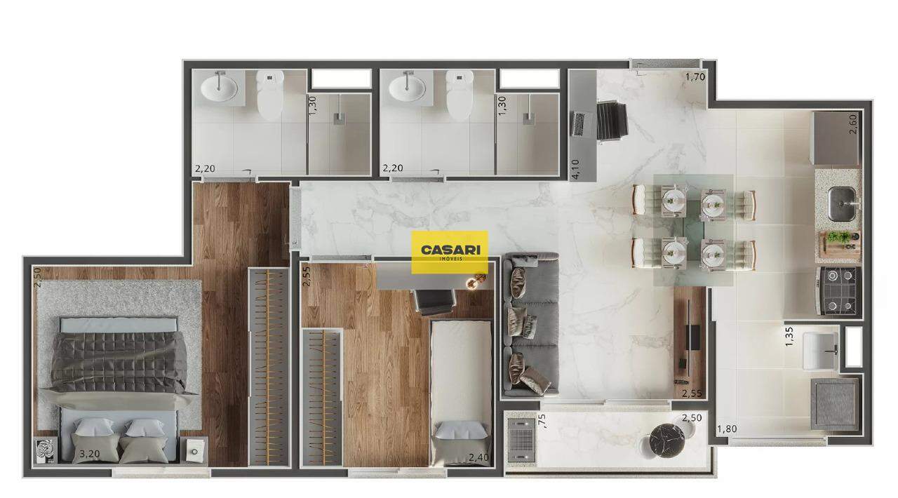 Apartamento para à venda no bairro Santa Terezinha, Santo André - Casari Imóveis: 