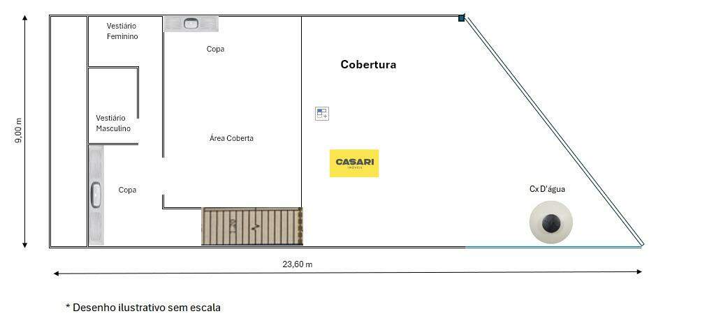Salão para para aluguel no bairro Planalto, São Bernardo do Campo - Casari Imóveis: 