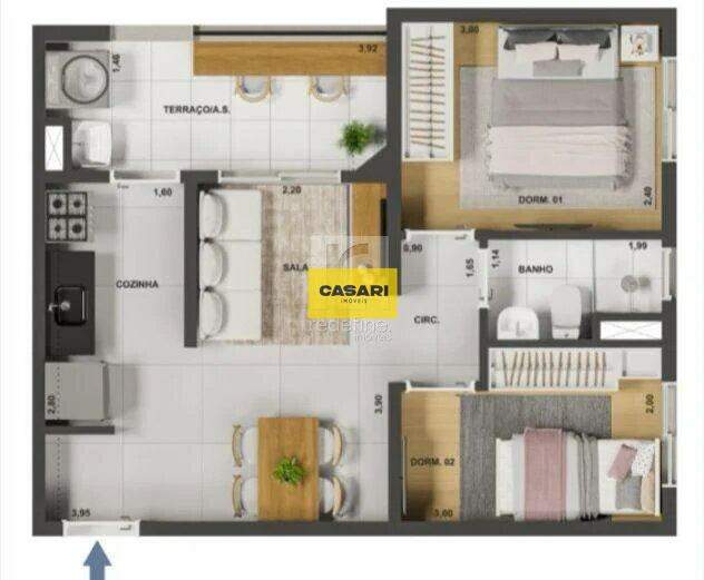 Apartamento para à venda no bairro Vila Pires, São Bernardo do Campo - Casari Imóveis: 
