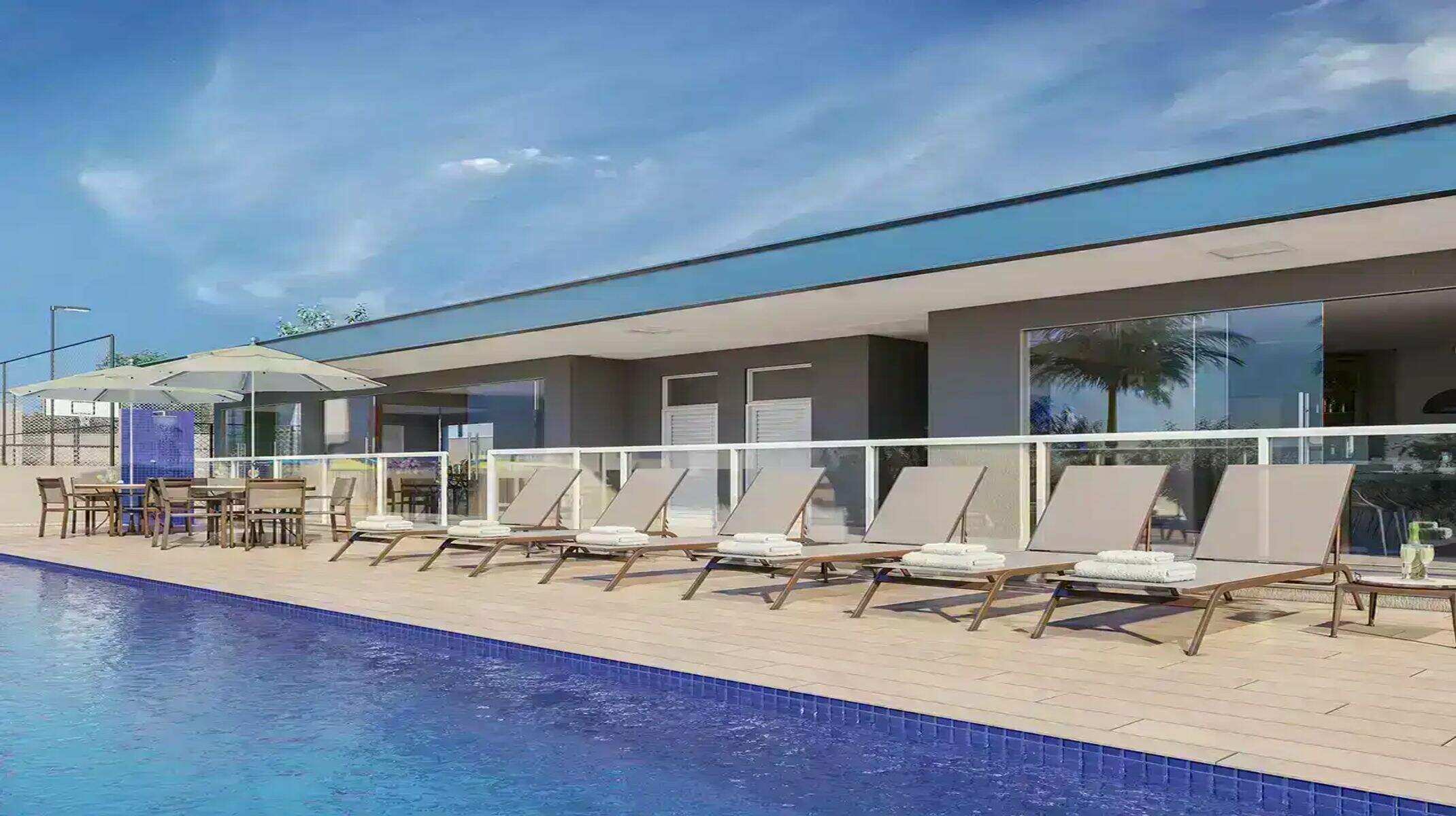 Apartamento à venda no Pau Pombo: Piscina com deck