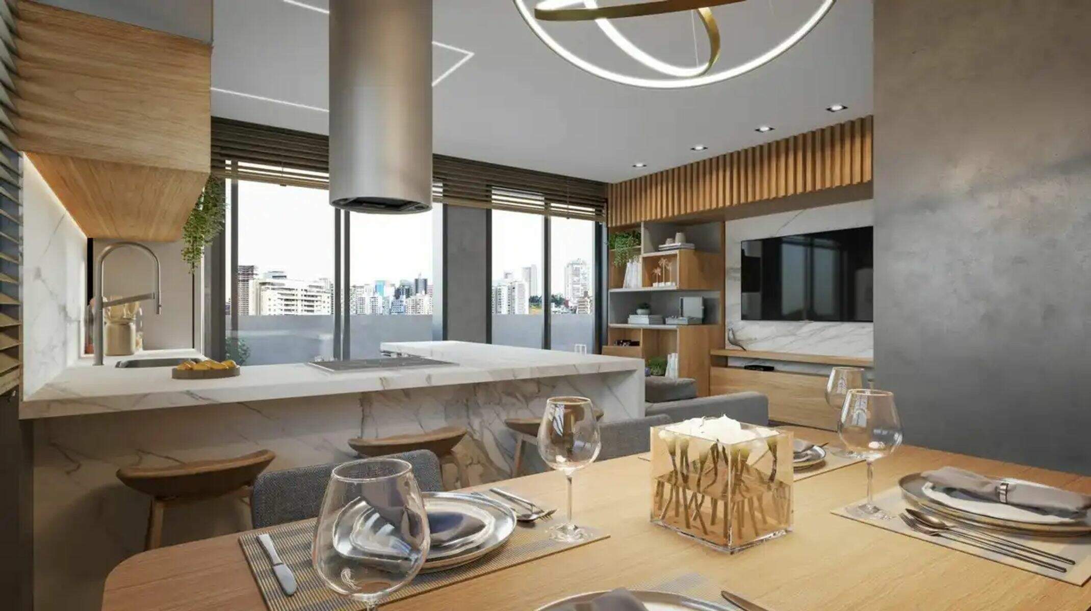 Apartamento à venda no Vale do Sereno: Sala e cozinha - 14 pavimento