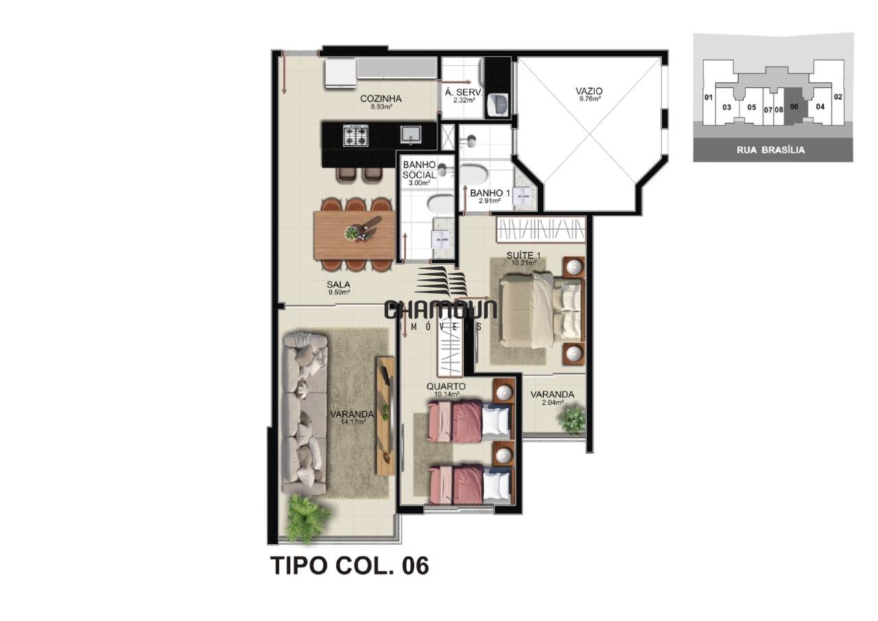 Apartamento à venda no Praia do Morro: EDIFICIO MAYAN EM GUARAPARI ES.  EM CONTRUÇÃO 3,2,1 QUARTO
