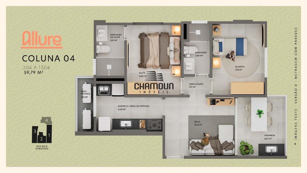 Apartamento à venda no Praia do Morro: Lançamento 02 quartos com até 02 Suítes canadense. Guarapari ES