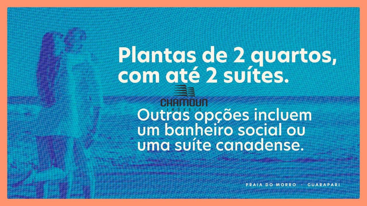 Apartamento à venda no Praia do Morro: Lançamento 02 quartos com até 02 Suítes canadense. Guarapari ES